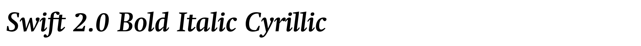 Swift 2.0 Bold Italic Cyrillic image
